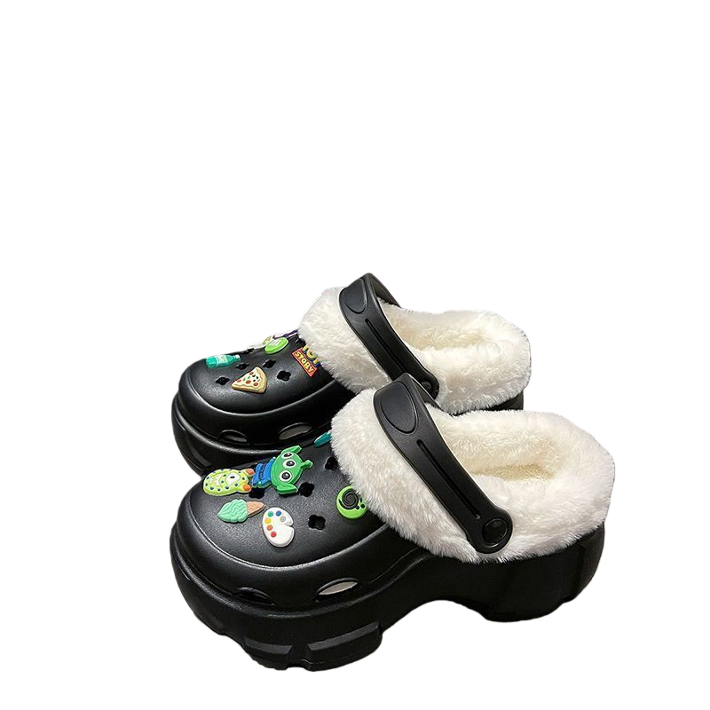 Fleece-Lined Crocs Classic Clog-Warm Sherpa Slip-On