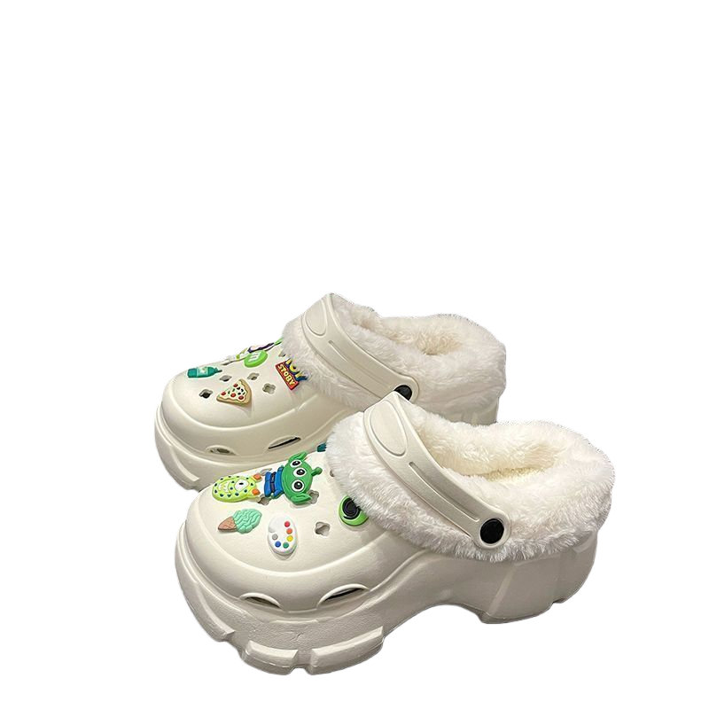 Fleece-Lined Crocs Classic Clog-Warm Sherpa Slip-On
